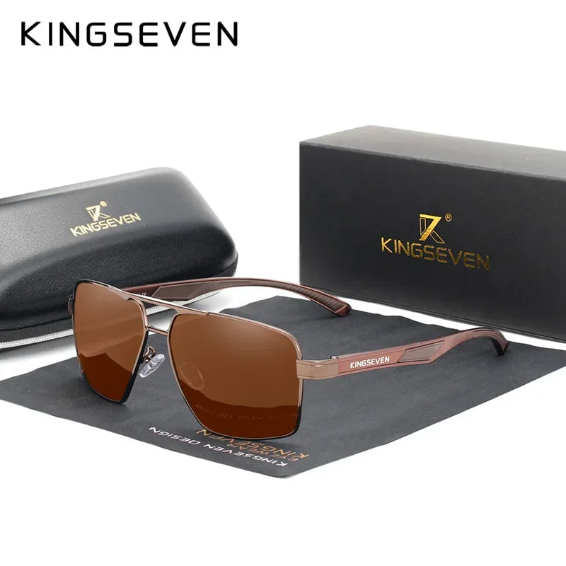 KINGSEVEN 7719 Aluminum Sunglasses – Photochromic, Night Vision & Standard Lens Options, Polarized, UV400, Unisex