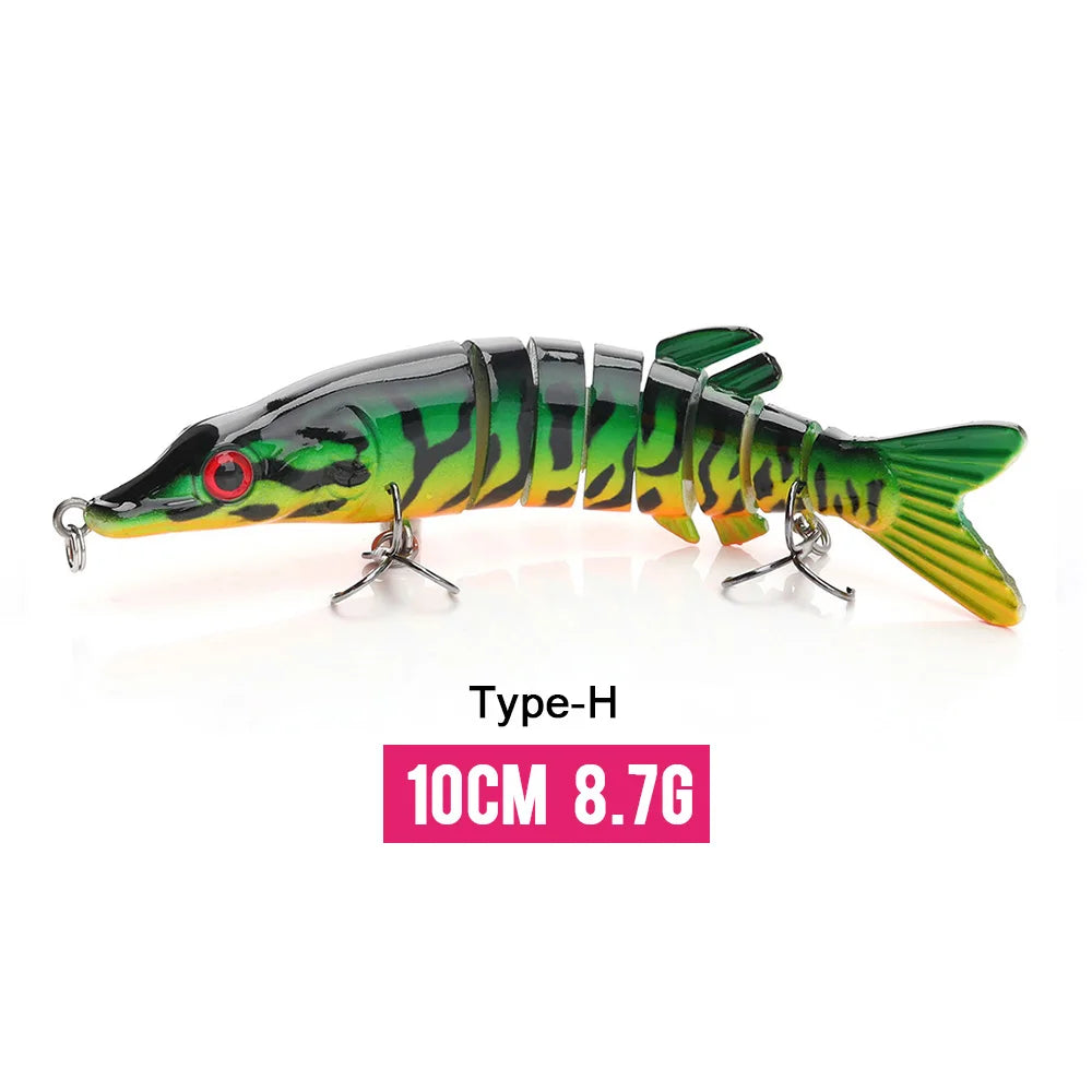 VTAVTA Jointed Swimbait Crankbait – Sinking Wobbler, 6/7/8-Segment, 10–14cm, 60+ Colors