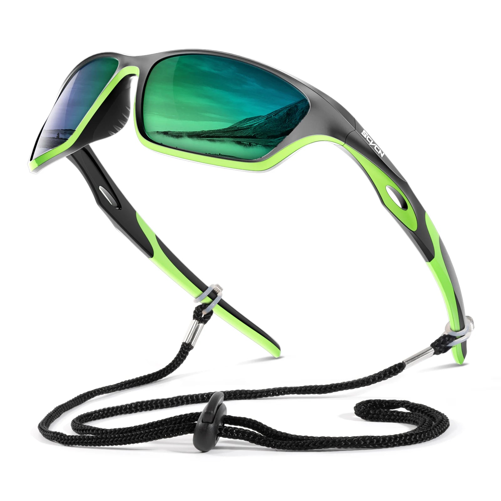 SCVCN Polarized Fishing Sunglasses Sports Sunglasses for Men and Women Men and Women Mountain Bicycle Riding Goggle Bike UV400