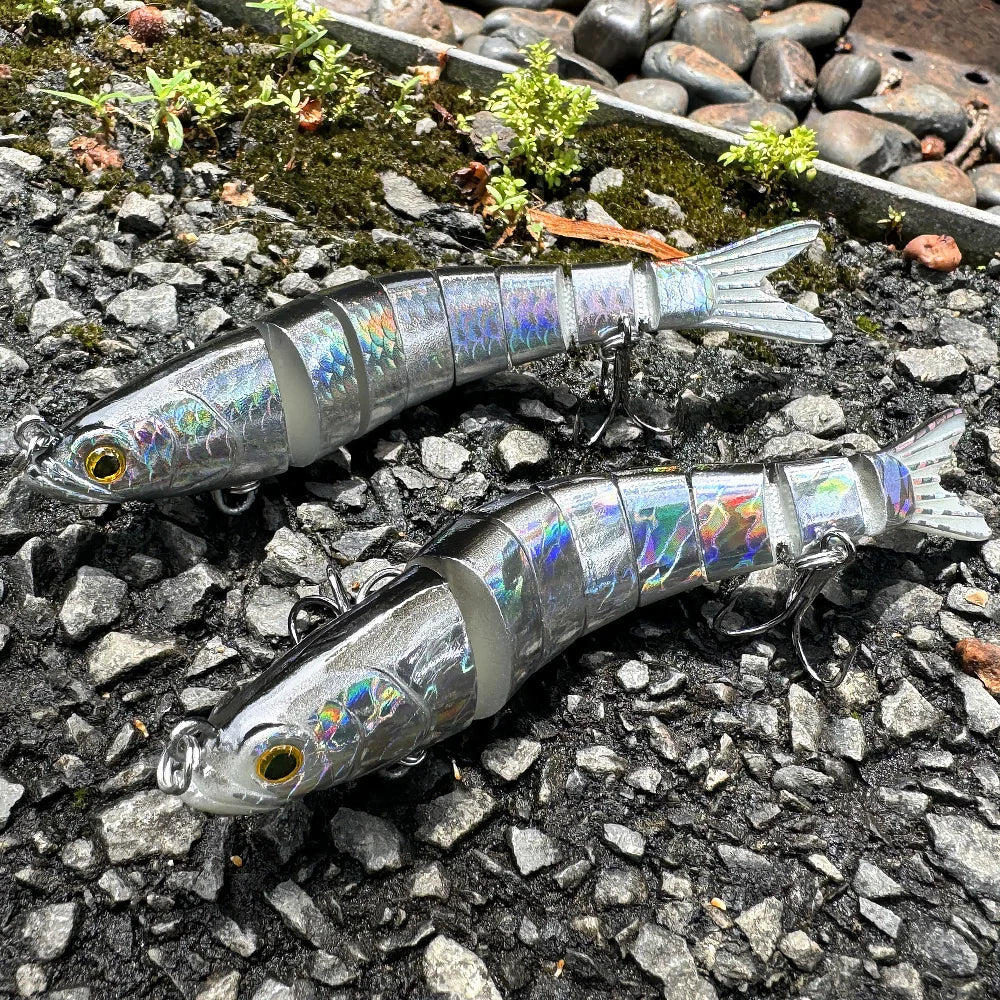 GOBAIT 3-Pack Jointed Swimbait – Slow Sinking Hard Lure with 3D Eyes, 11g / 16g / 27g