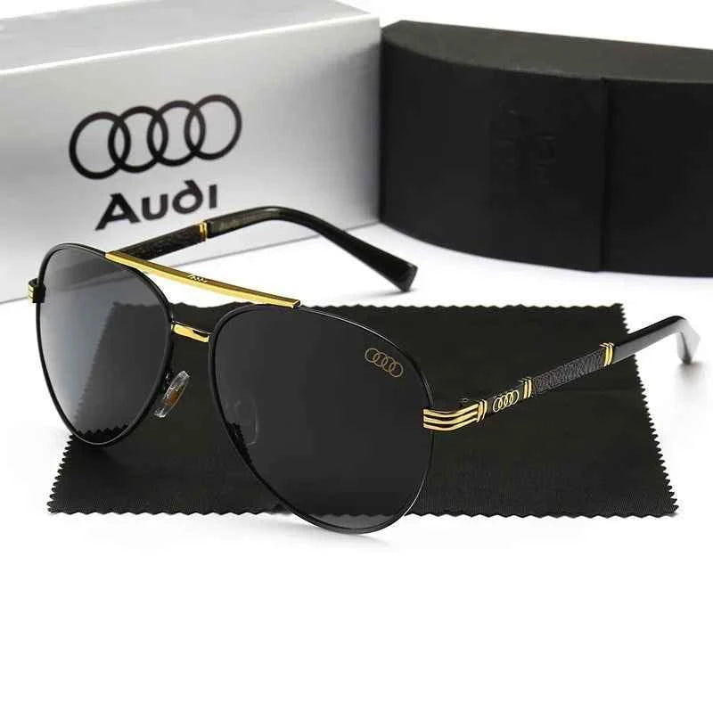 Audi UV400 Polarized AntiGlare Retro Flight Sunglasses Glasses for Motorcycle Classic FrogEye Outdoor Glasses Men Women 501