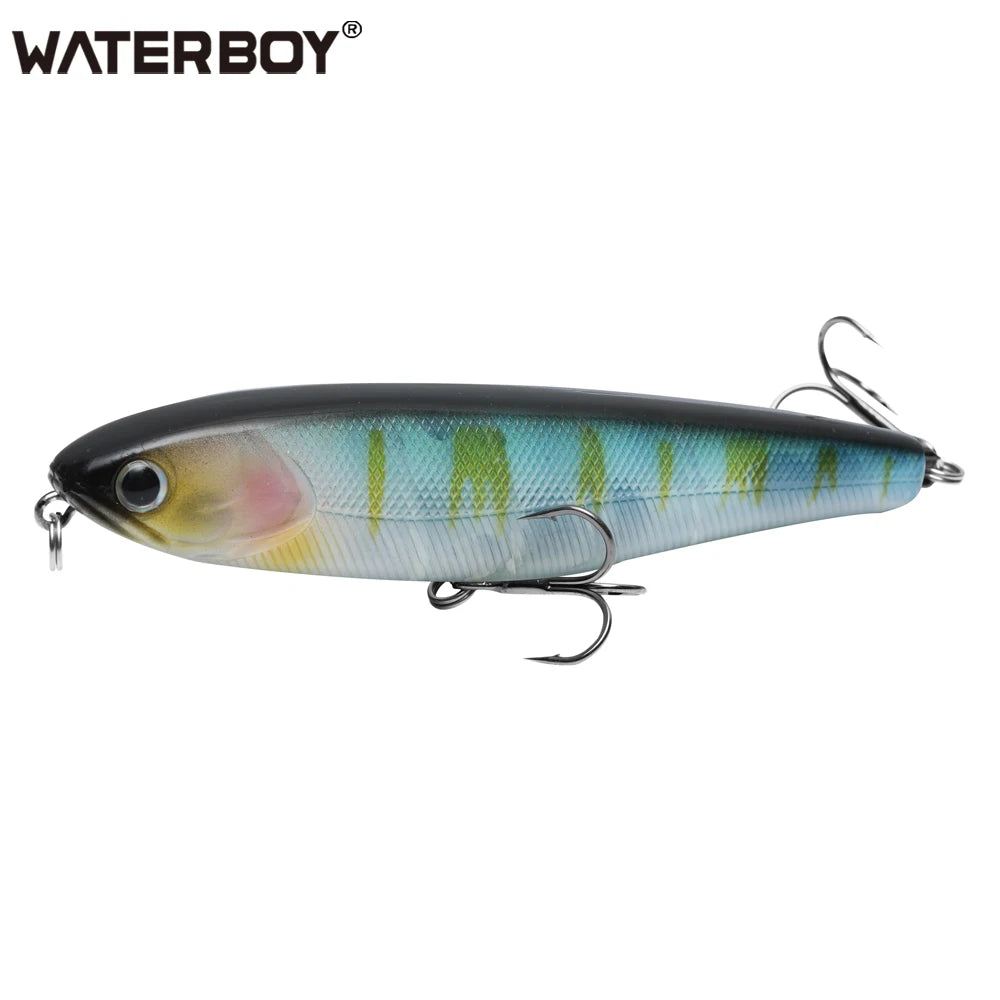 WATERBOY Pencil Stickbait – Walk-the-Dog Topwater Lure, 8.5cm / 9.5cm / 12.8cm, 32 Colors