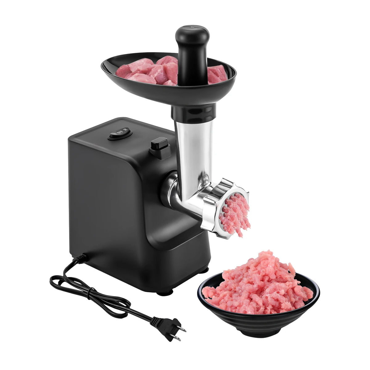Electric Meat Grinder & Sausage Stuffer – 400W/1000W Peak | 3 Plates | Copper Motor | 110V & 220V | Model MG-S1