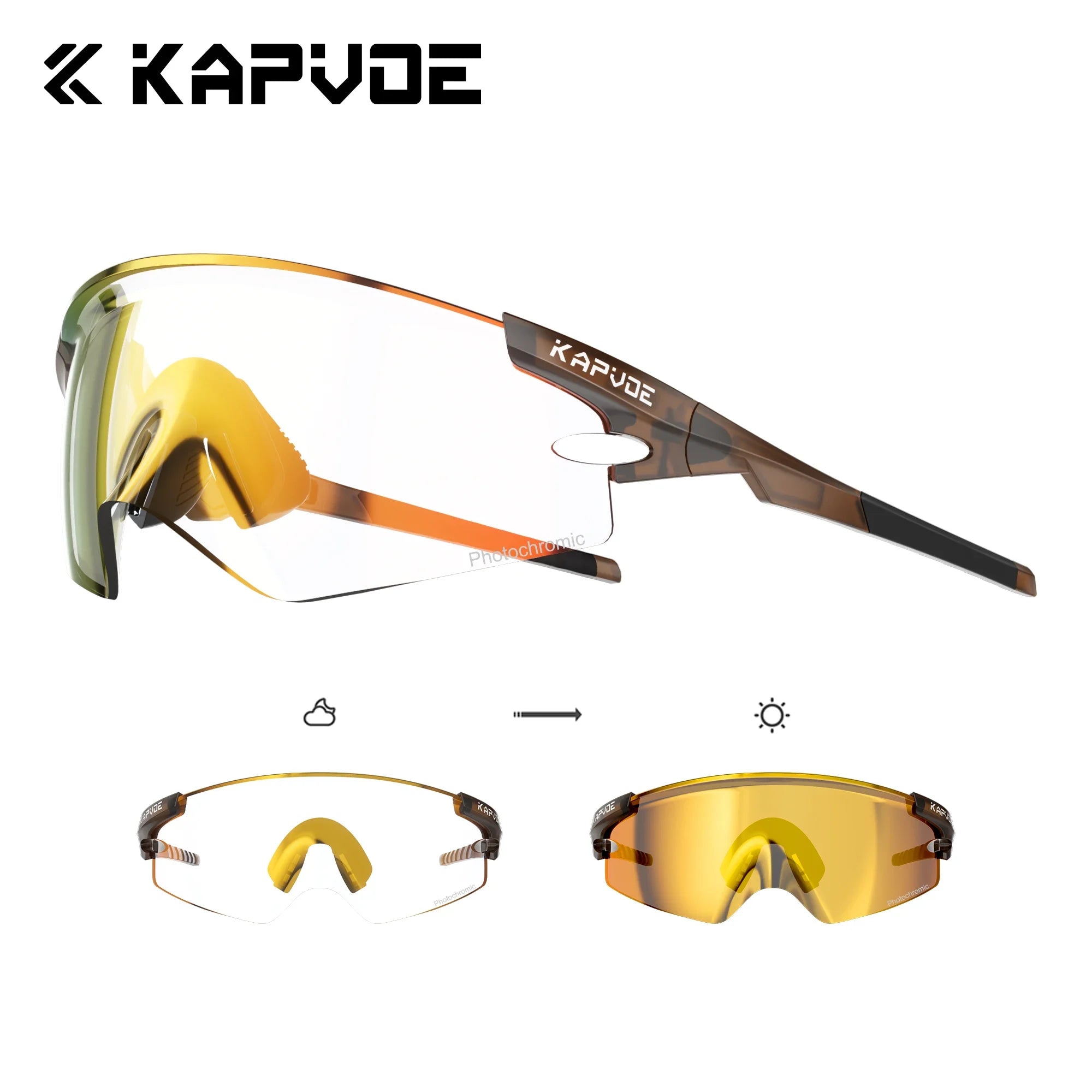 Kapvoe Man Cycling Glasses Sports Sunglasses Road Bike Mountain Bicycle Cycle Glasses Riding Goggle Sports Eyewear for Women 2026