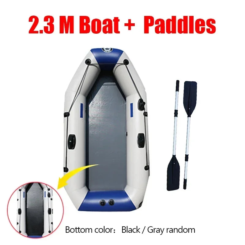 175-260cm Inflatable Boat Fishing Kayak PVC Wear-resistant Foldable Air Rowing for 1-5Person Dinghy Canone Outdoor Water Sports
