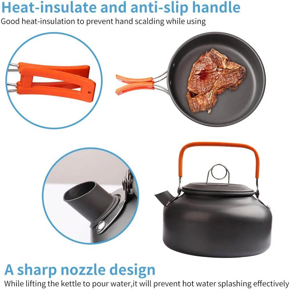 Camping Cooking set Camping Cookware Travel Tableware
