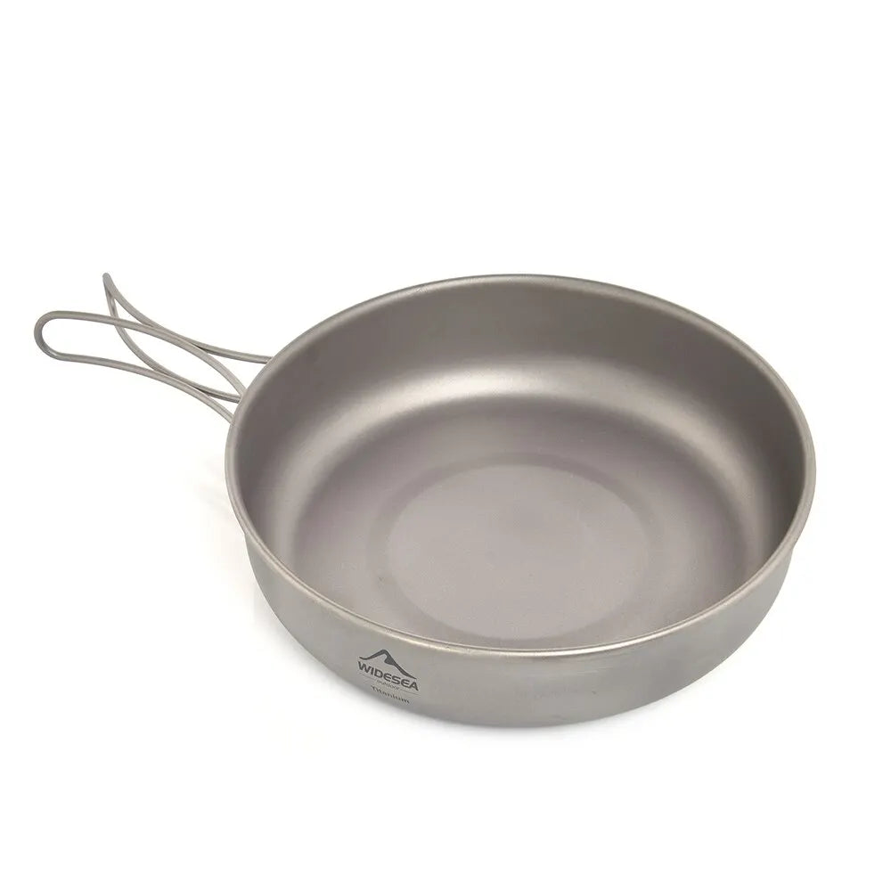 Widesea Titanium Cookware Titanium Cookware Set Tourism Cauldron Outdoor Cooking Pot Frying Pan Picnic Kitchen Hiking Trekking