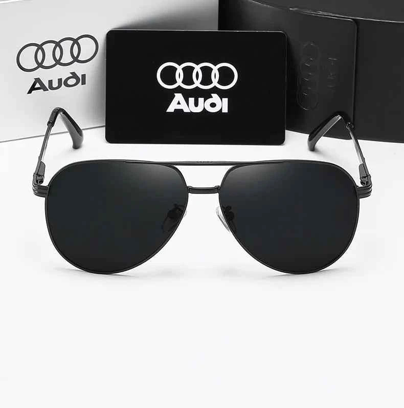 Audi UV400 Polarized AntiGlare Retro Flight Sunglasses Glasses for Motorcycle Classic FrogEye Outdoor Glasses Men Women 558