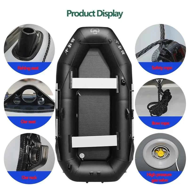 Professional Inflatable Fishing Boat & Kayak Set – Foldable PVC Dinghy for Adults