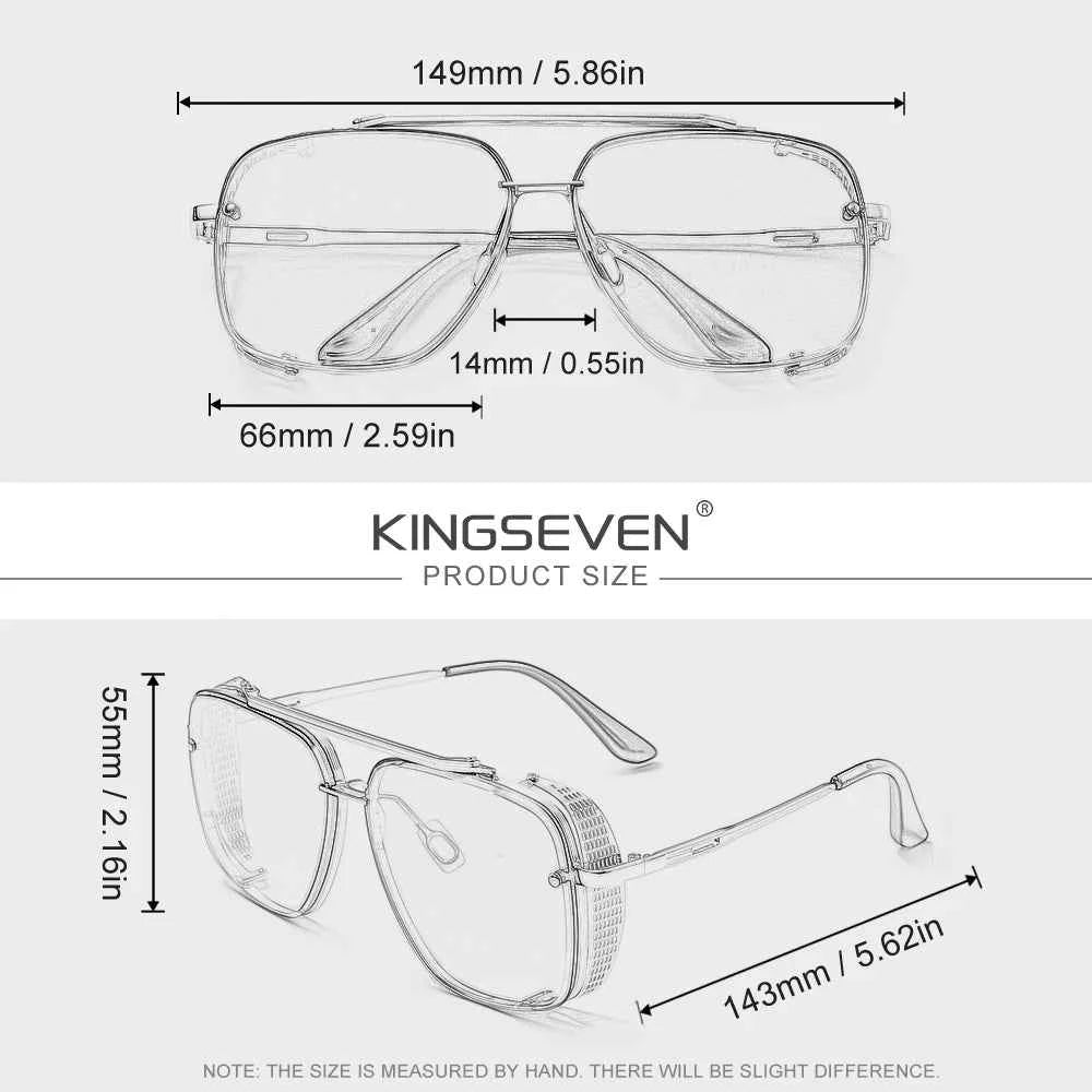 KINGSEVEN Luxury Polarized Driving Sunglasses – UV400 Gradient Lens, Rectangle Frame