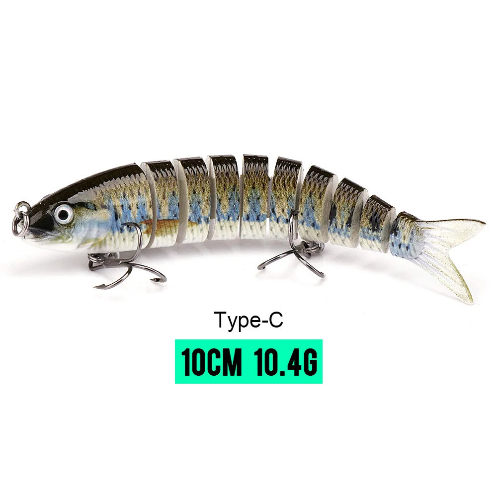 VTAVTA Jointed Swimbait Crankbait – Sinking Wobbler, 6/7/8-Segment, 10–14cm, 60+ Colors