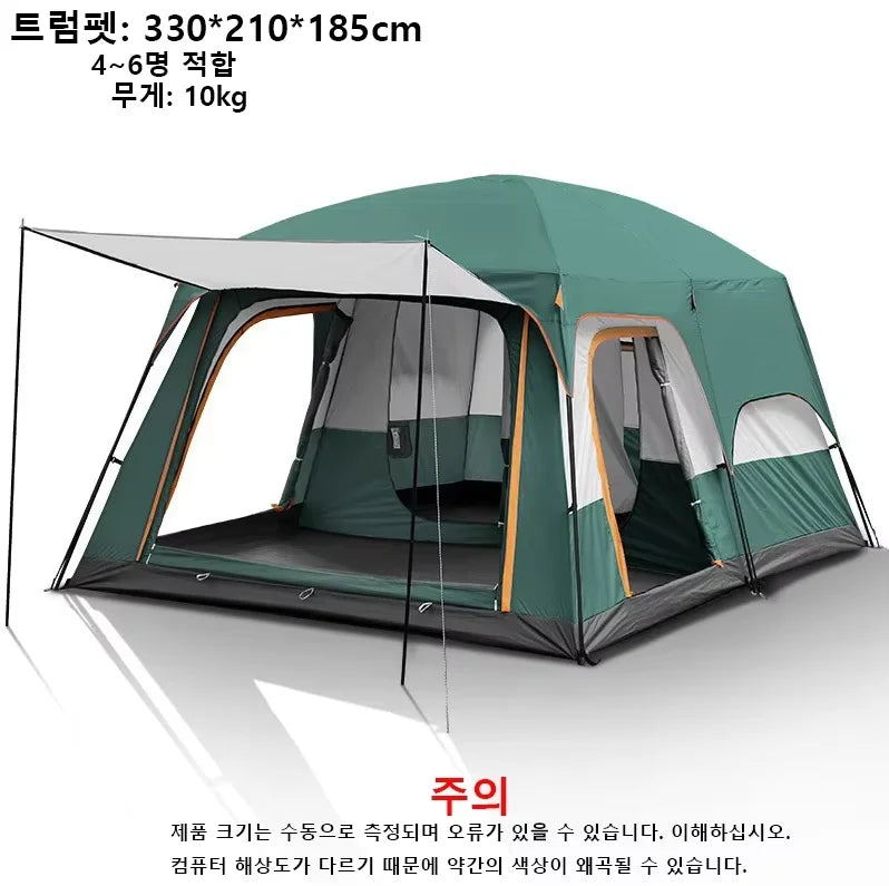 Sonuto 4-Season Family Camping Tent – 2 Bedroom + Living Room, 2000-3000mm Waterproof, 3–12 Person (S & L)