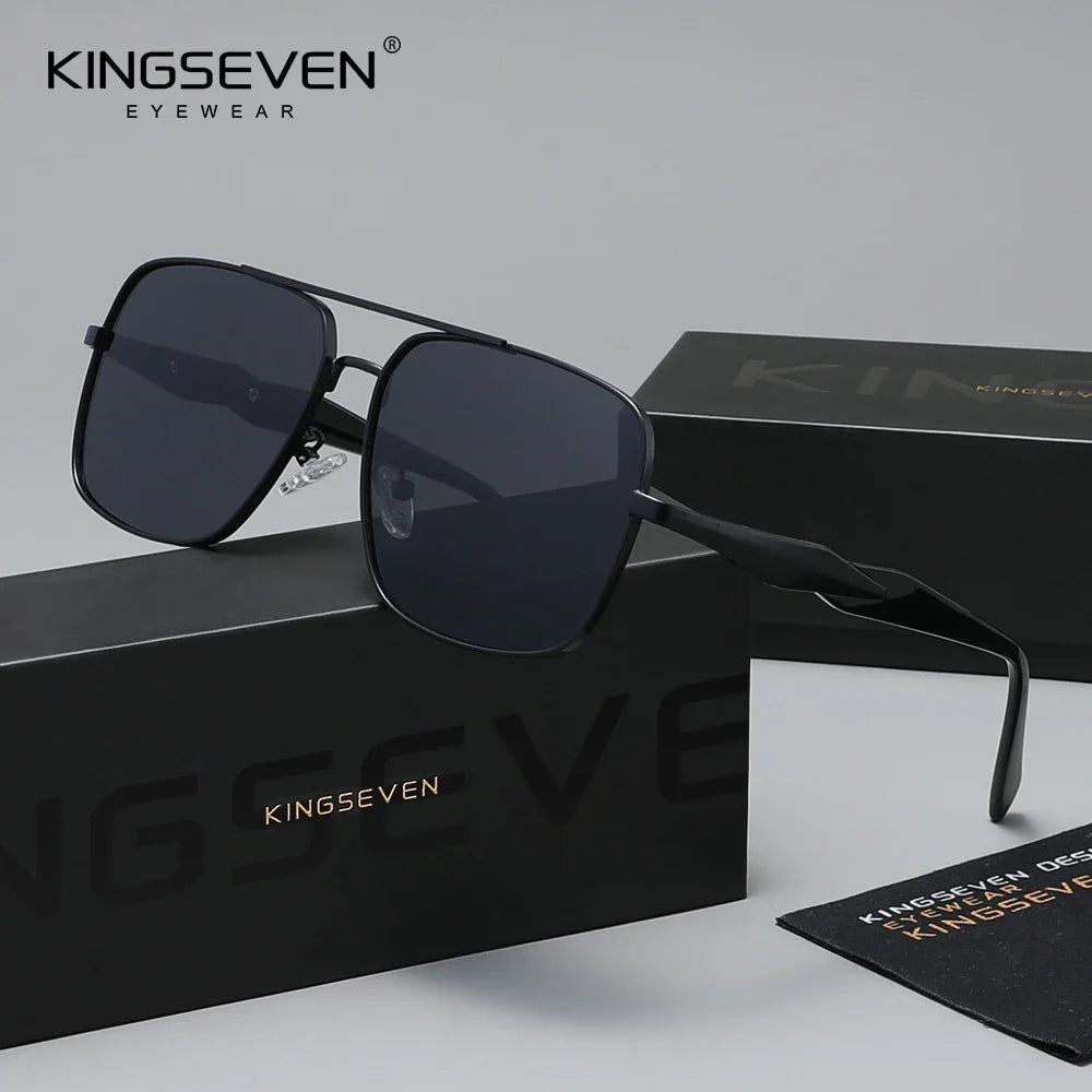KINGSEVEN Polarized Sunglasses – UV400 Rectangle Frame for Men & Women
