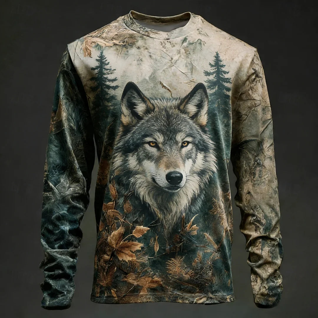 Men’s Camo Deer Print Long Sleeve Shirt | Nature Nest Supply