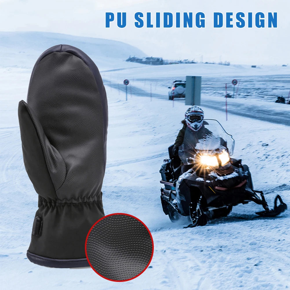 USB Electric Heated Gloves – Waterproof 3-Temperature Gloves for Hiking, Climbing & Cycling