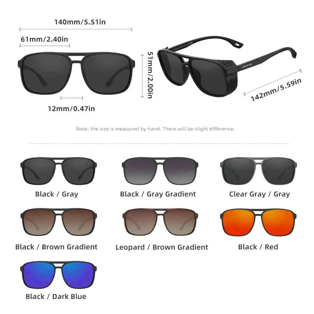 KINGSEVEN Fashion Large Frame Polarized Sunglasses – UV400 Vintage Style