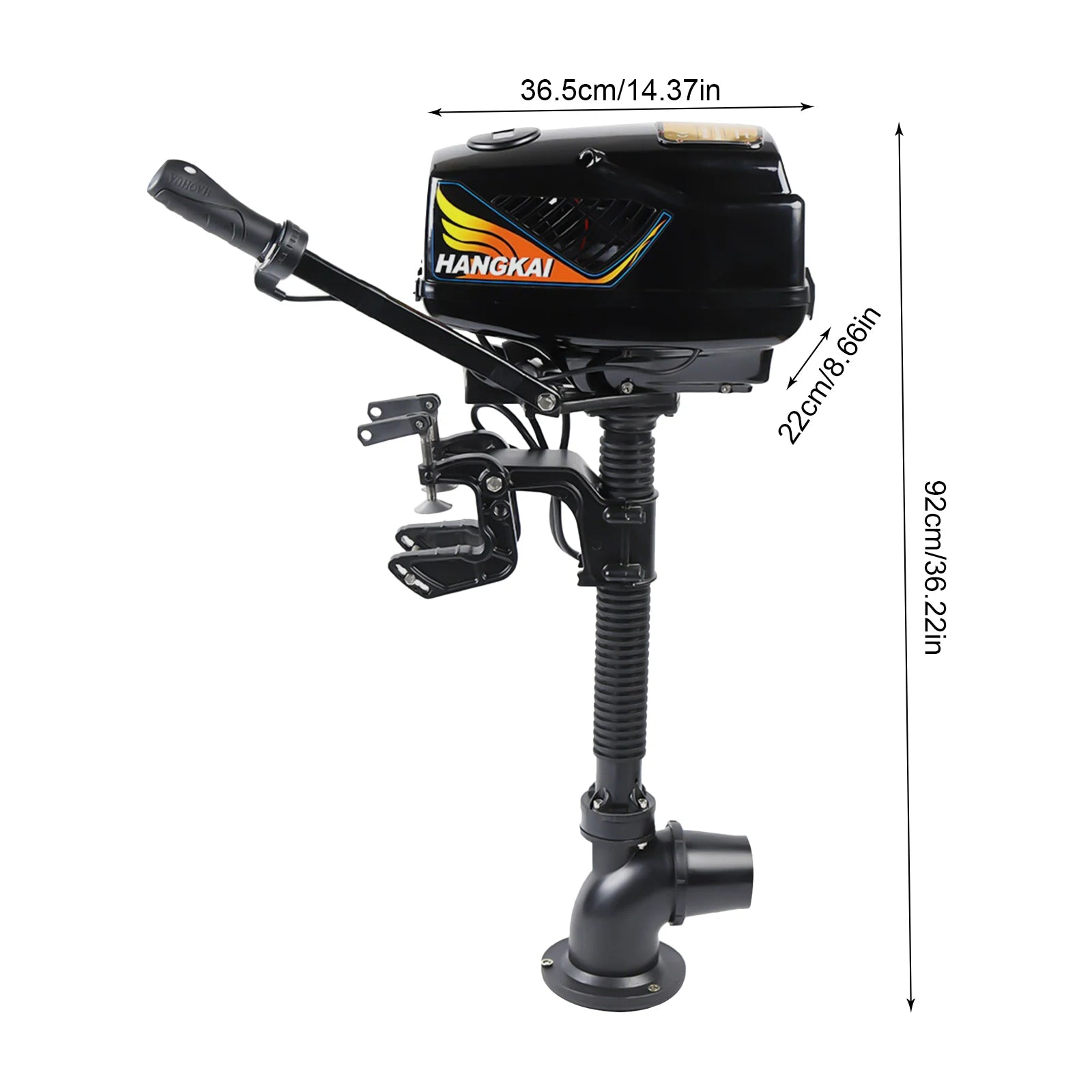 48V 1000W Electric Outboard Motor 1HP Brushless Boat Engine Jet Pump Short Shaft for Inflatable Fishing Boats