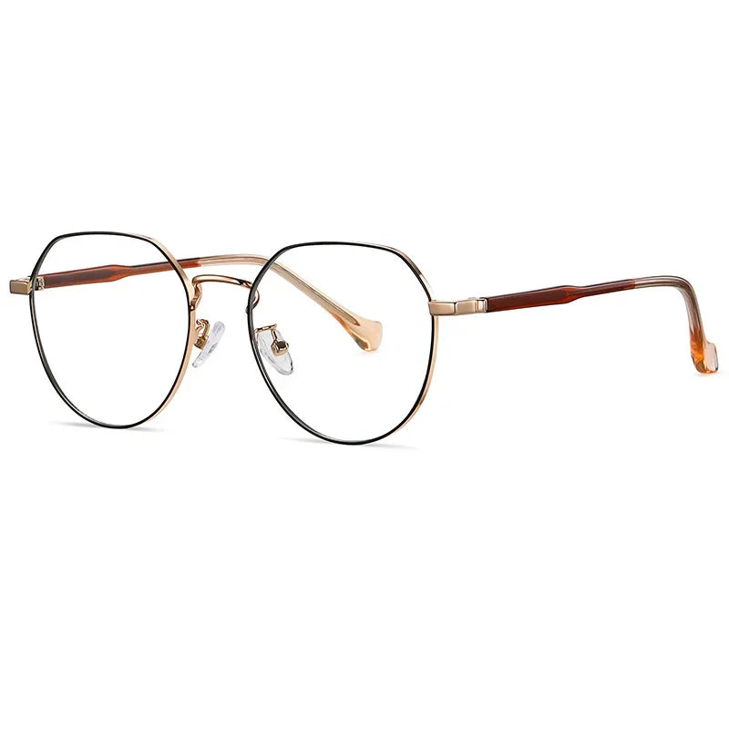 Handoer Blue Light Blocking Glasses – Full Rim Alloy Frame, Unisex Round/Oval