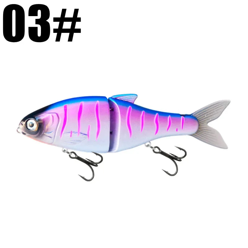 GRS Glider Fishing Lures Glide Bait Jointed Swimbait Artificial Hard Baits Lures with Treble Hooks