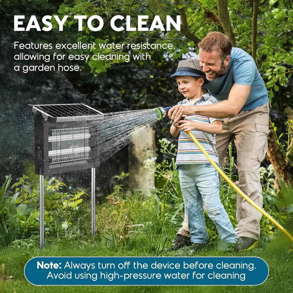 Solar Bug Zapper – 4500V Electric Mosquito Zapper with Panel Sensor, Waterproof, for Garden, Patio & Camping