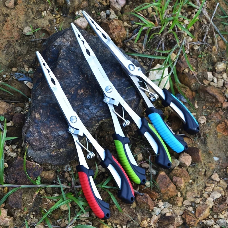 Stainless Steel Fishing Pliers – 3-in-1 Hook Remover, Line Cutter & Ring Opener | Freshwater & Saltwater