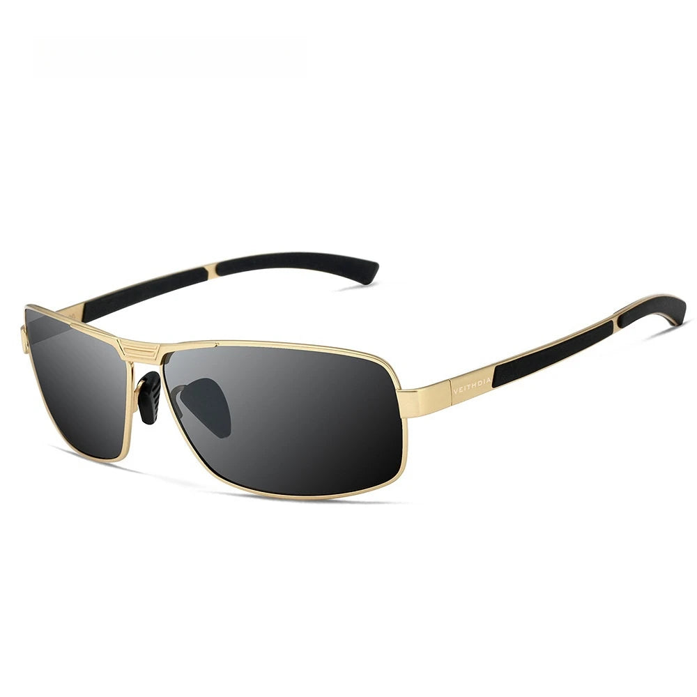 YIMARUILI 2490 Polarized Rectangle Sunglasses – Alloy Frame, UV400, Big Size 149mm