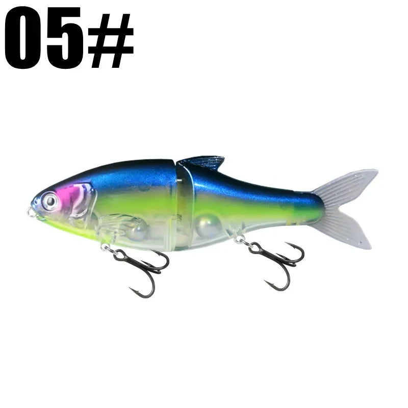 GRS Glider Fishing Lures Glide Bait Jointed Swimbait Artificial Hard Baits Lures with Treble Hooks