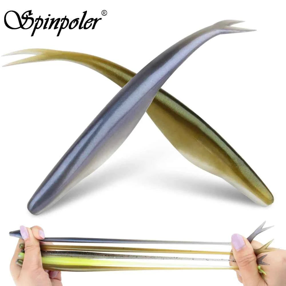 Spinpoler TPR Jerk Shad Swimbait – 5"/12cm Floating Soft Bait, 5 Pcs