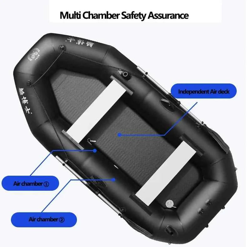 Professional Inflatable Fishing Boat & Kayak Set – Foldable PVC Dinghy for Adults