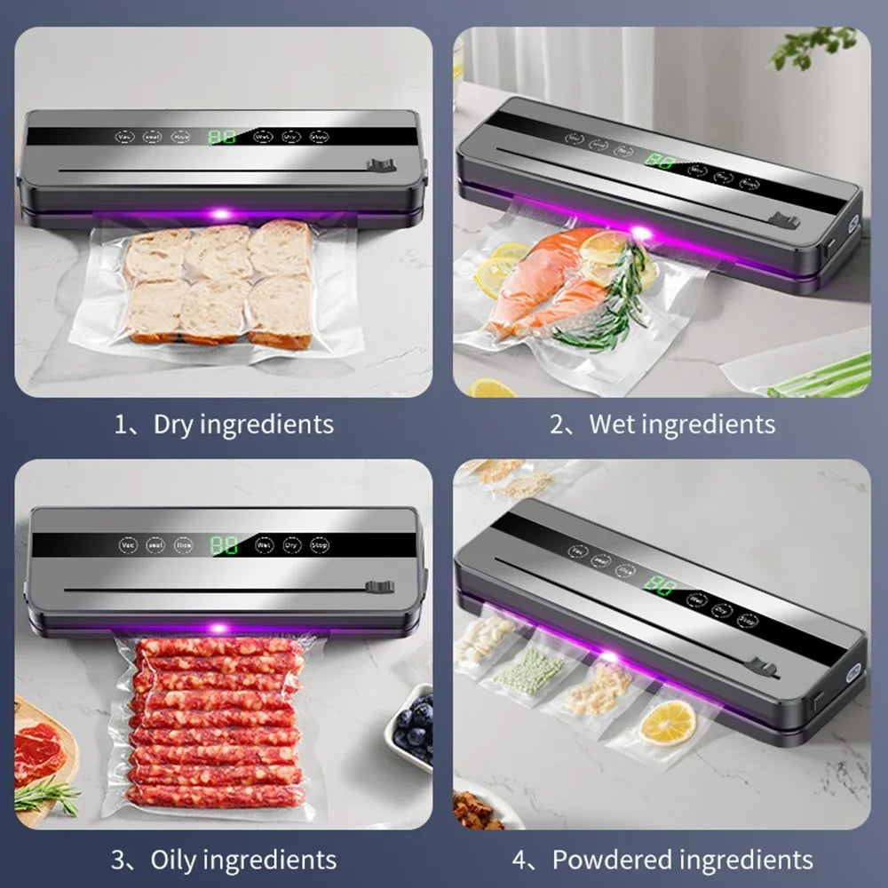 Mi Electric Vacuum Sealer Machine Dry/Wet Food Packaging Vacuum Sealing Bags Food Storage Vacuum Packaging Machine for Kitchen