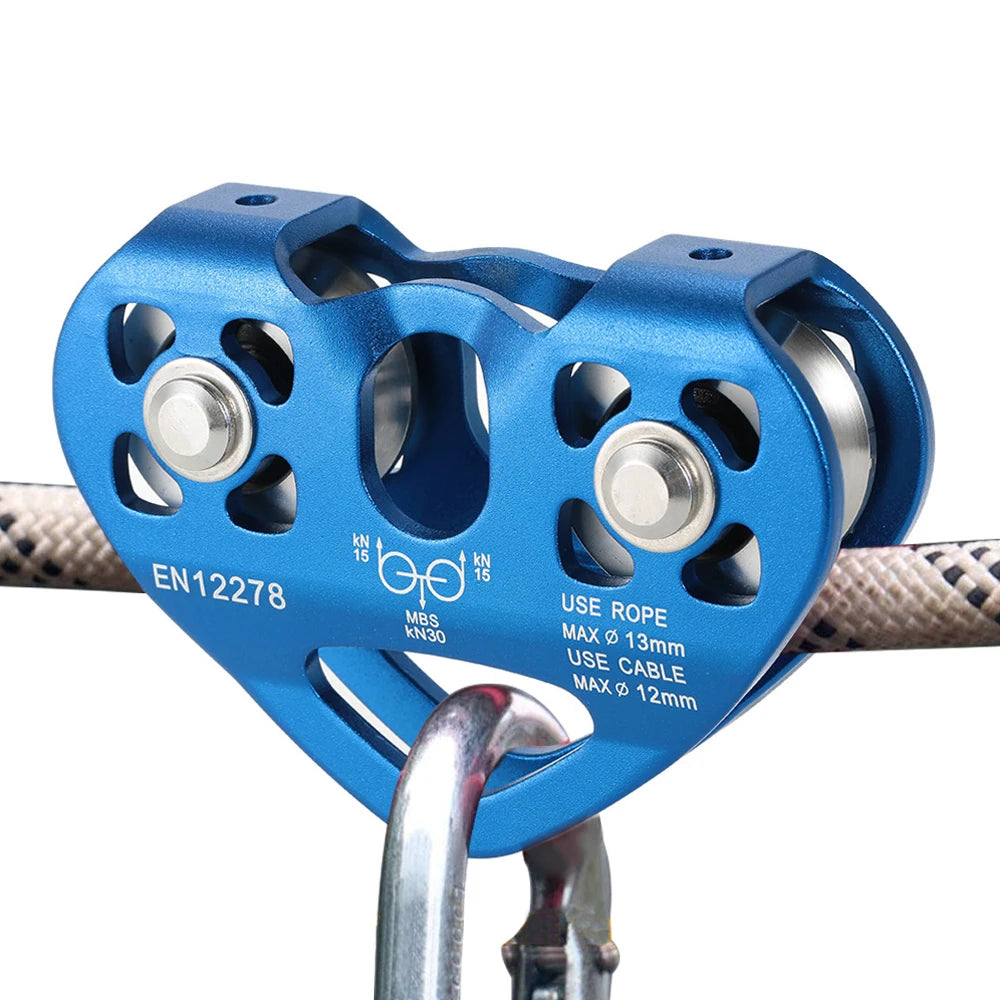 Cable Trolley Caving Trolley Pulley Lixada 30kN Cable Trolley Pulley with Ball Bearing Climbing Caving Aloft Work Trolley