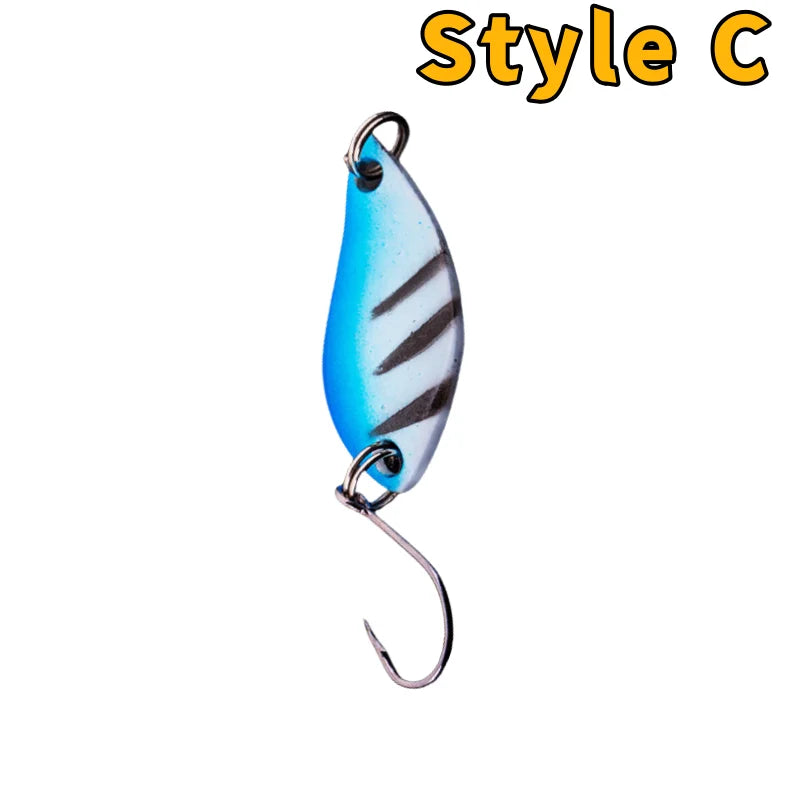 Trout Bait Metal Spoon Fishing Lure Wobbler Jigging Tackle Accessories Multi-color Long-casting Lure Bait