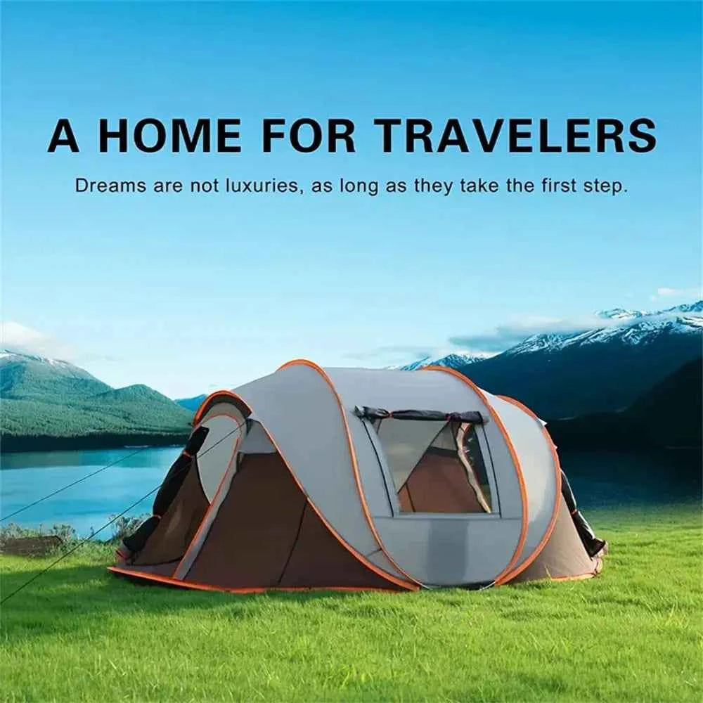 Quick-Open Pop-Up Camping Tent – Waterproof 4-Season Tent for 3–8 People, Instant Setup