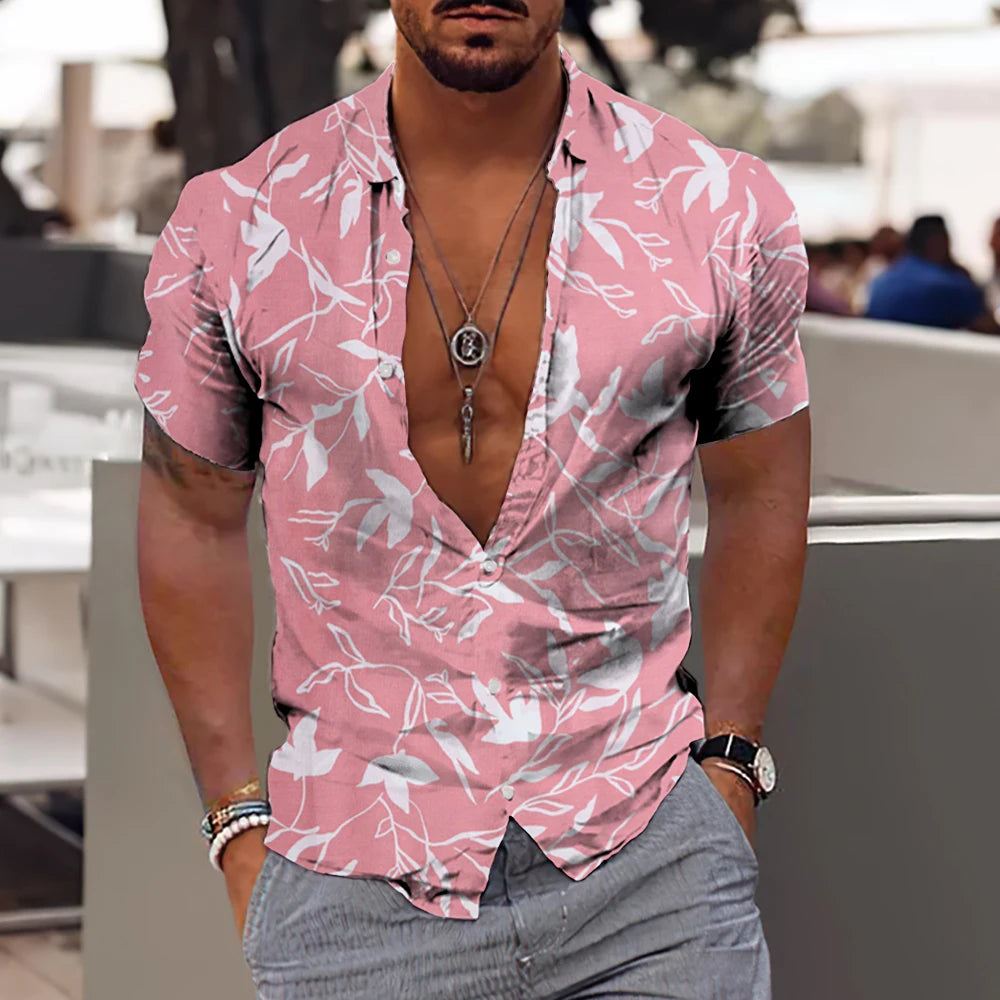 2024 Coconut Tree Shirts For Men 3d Printed Men&