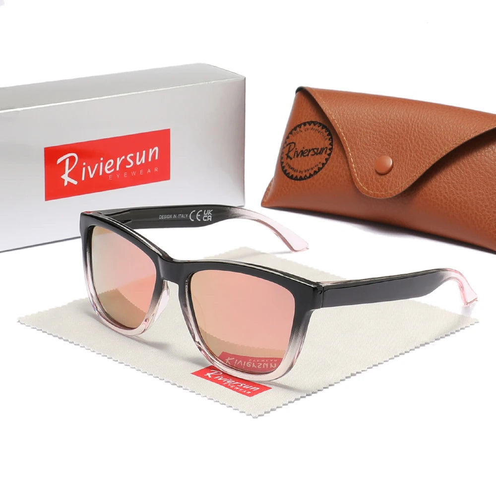 RIVIERSUN Classic Polarized Sunglasses – UV400 Unisex Retro Square Eyewear