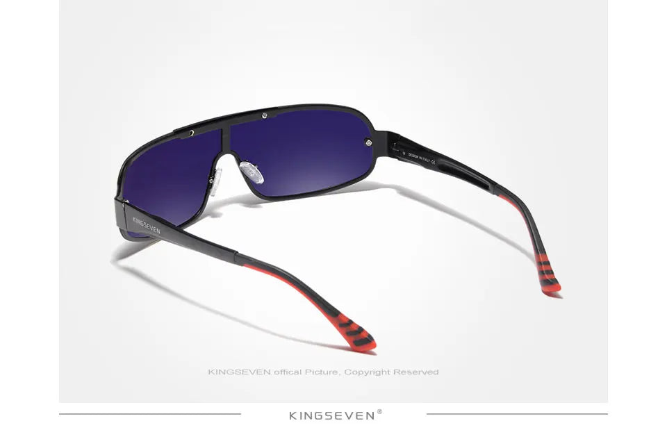 KINGSEVEN 7716 Aluminum Shield Sunglasses – Polarized, UV400, Cycling & Driving, Unisex