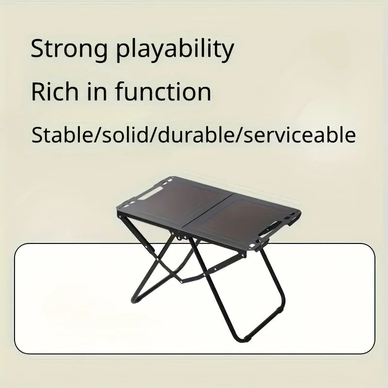 Portable Folding Stainless Steel Camping Table – Outdoor Dining for Camping, Beach & BBQ
