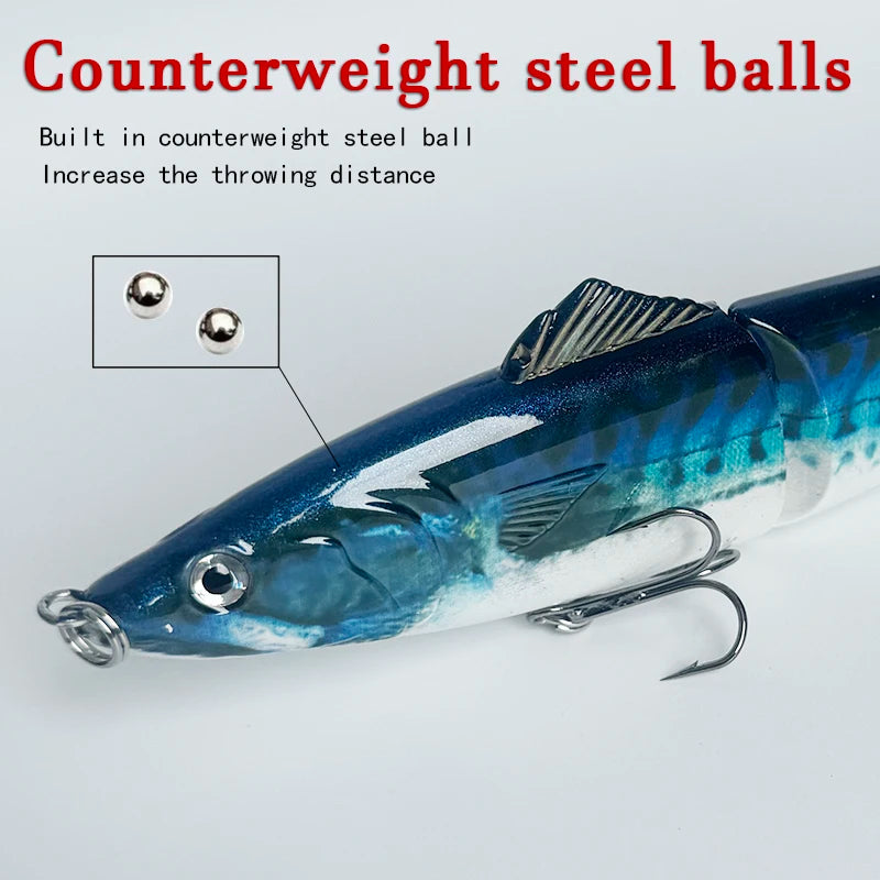 Bionic Multi-Section Swimbait – 20cm / 55g Far-Casting Jointed Lure for Sea & Freshwater