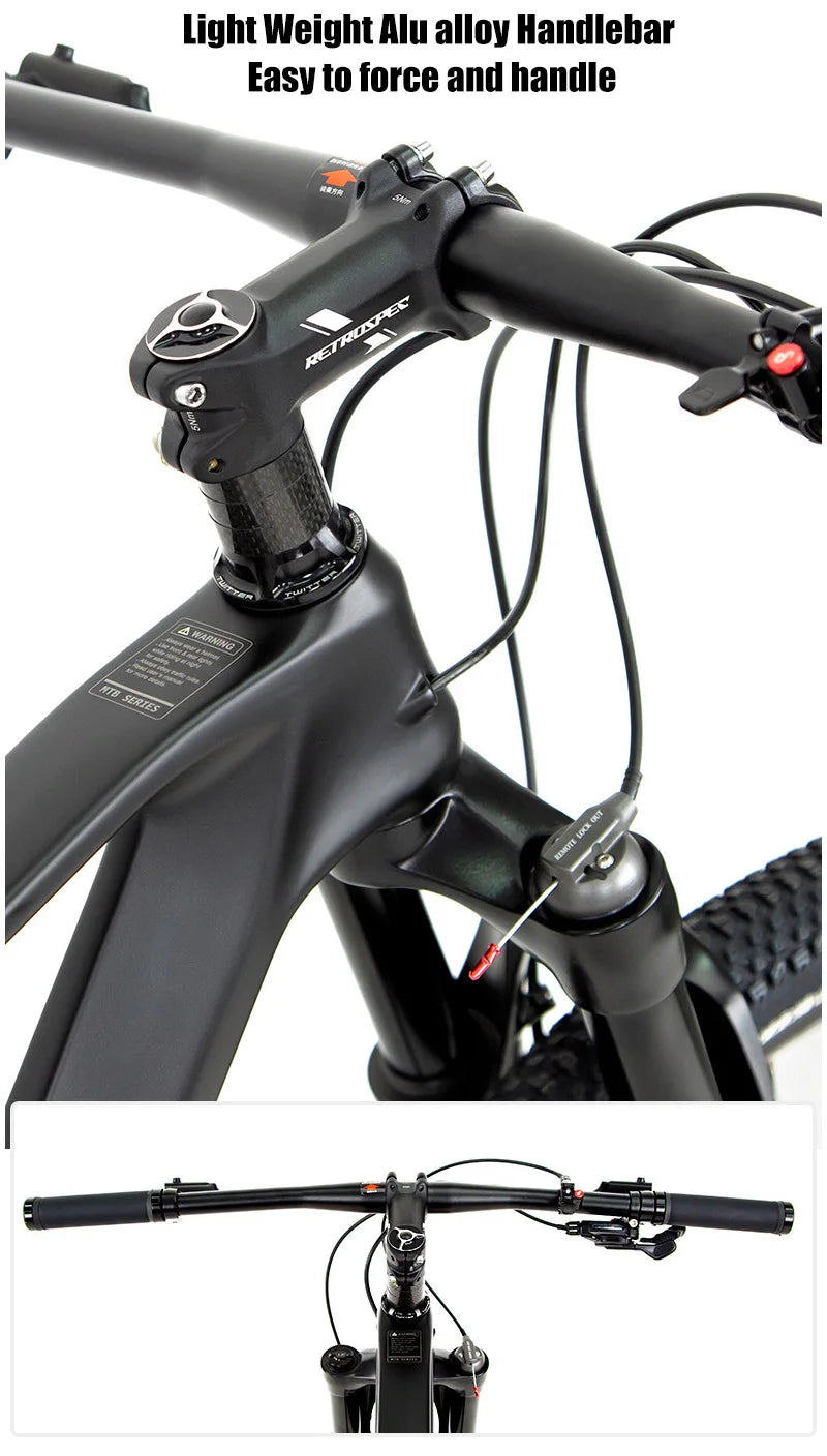 Twitter New M5 Wireless Carbon MTB Bicycle 29 Wheeltop EDS OX 13S Electronic Shifter Inner Cables Mountain Bikes For Adults