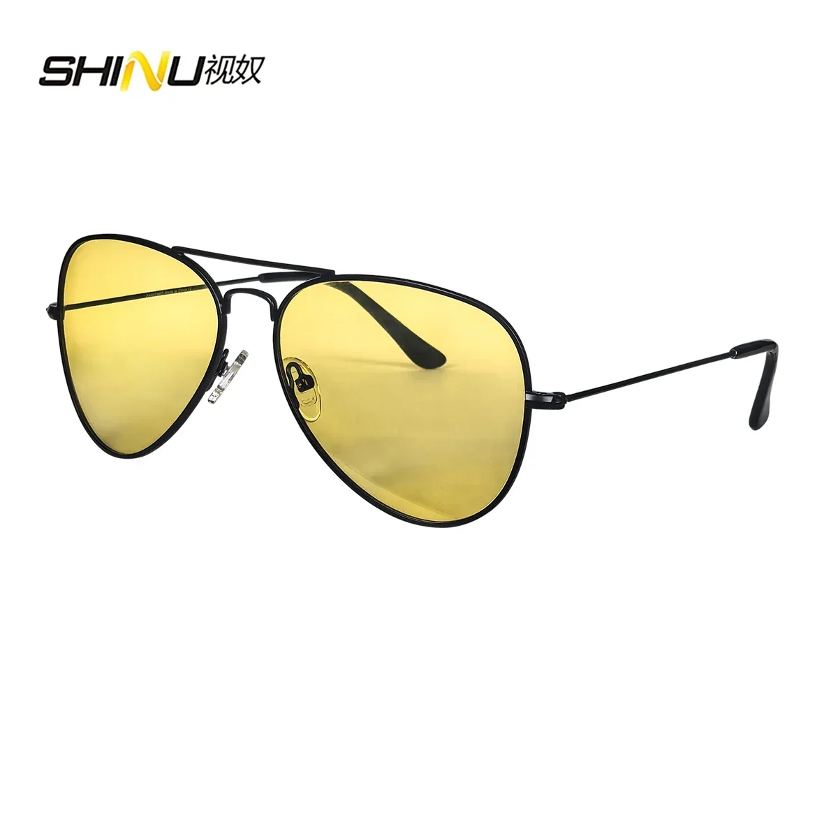 SHINU 3001 Blue Light Blocking Glasses – Red, Orange & Yellow Lenses, 3 Sizes, Stainless Steel