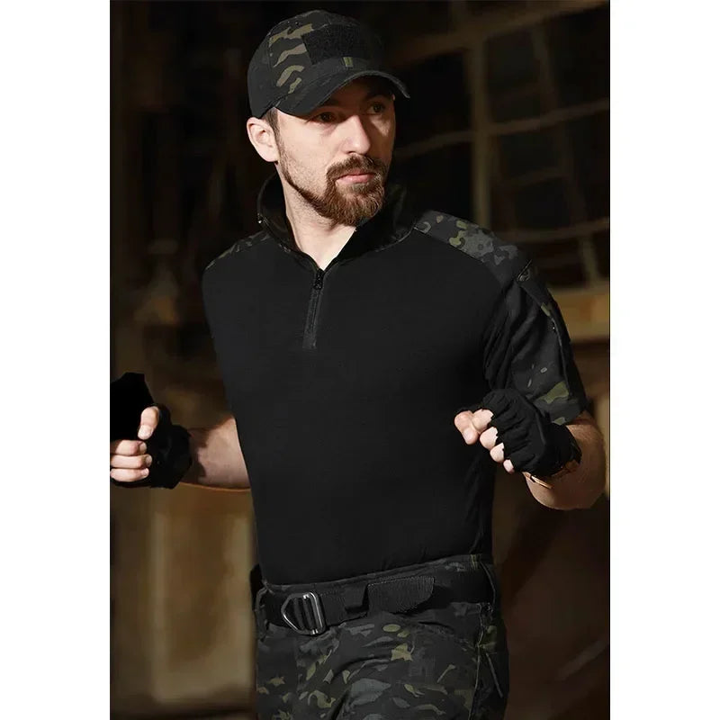 Combat Tops Waterproof Tactical Suits Elastic Multiple Pockets Quick Drying Workwear Cargo