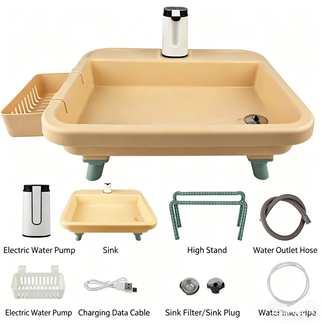 Outdoor Portable Sink with Stand – Folding Hand Wash Station for Camping, Garden & RV