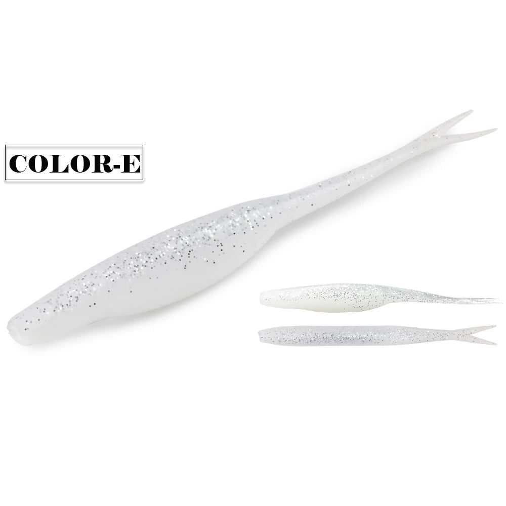 Spinpoler TPR Jerk Shad Swimbait – 5"/12cm Floating Soft Bait, 5 Pcs