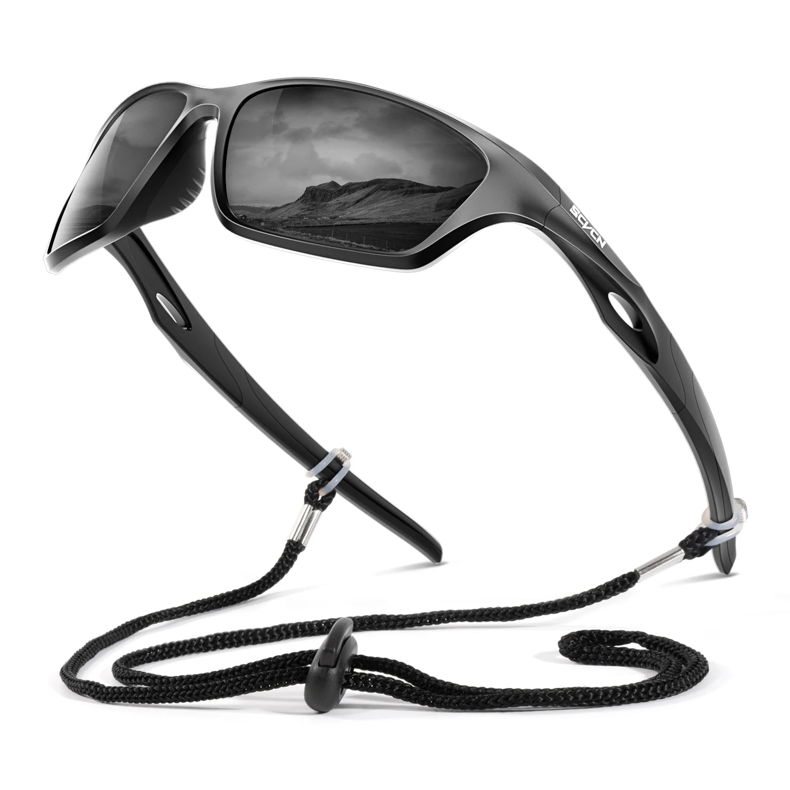 SCVCN Polarized Fishing Sunglasses Sports Sunglasses for Men and Women Men and Women Mountain Bicycle Riding Goggle Bike UV400