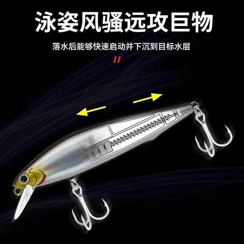 Tremor Sinking Minnow Lure – Magnet Weight Transfer, 3D Eyes, 5g / 7g / 10g / 14g