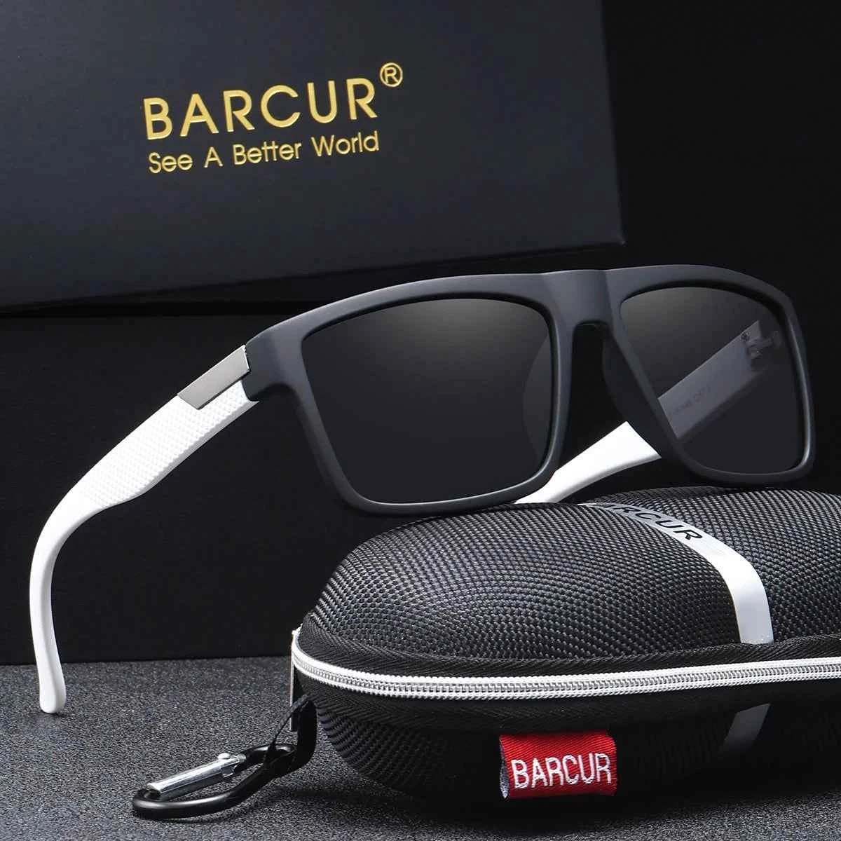 BARCUR Business Style Polarized Sunglasses – UV400 Square Frame for Daily Travel
