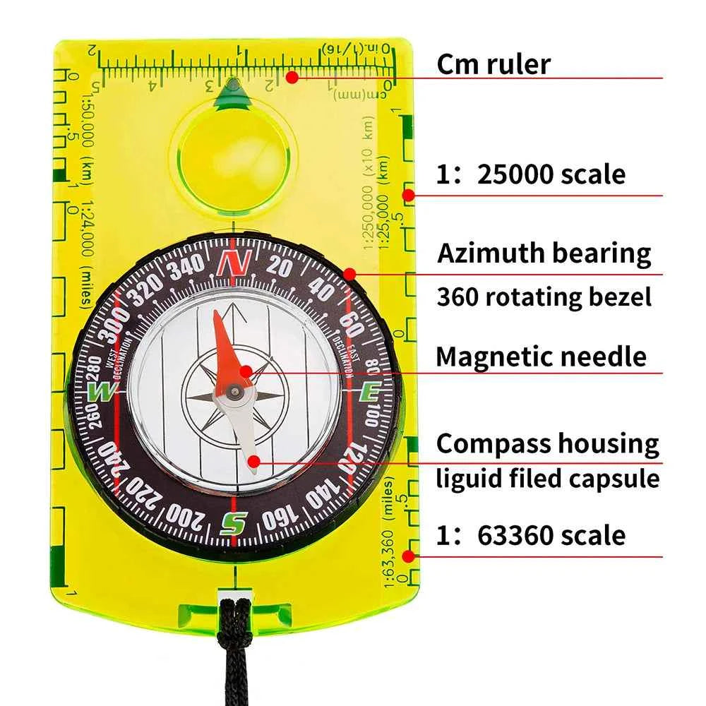 Waterproof Hiking Compass – Navigation Tool for Camping, Scouts & Backpacking
