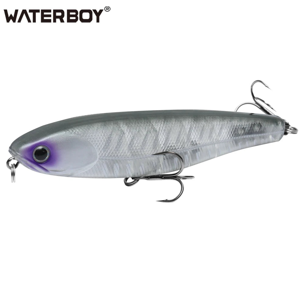 WATERBOY Pencil Stickbait – Walk-the-Dog Topwater Lure, 8.5cm / 9.5cm / 12.8cm, 32 Colors
