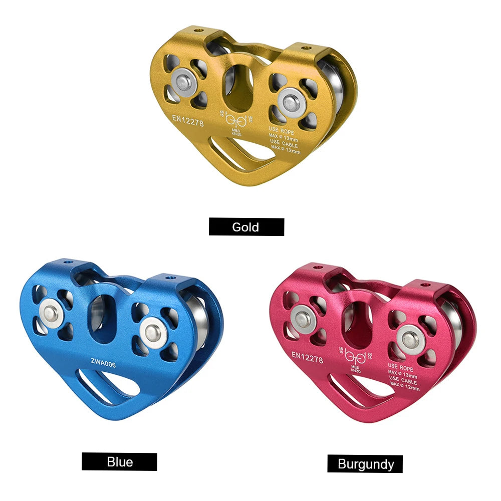 Cable Trolley Caving Trolley Pulley Lixada 30kN Cable Trolley Pulley with Ball Bearing Climbing Caving Aloft Work Trolley