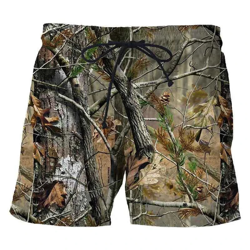 Camouflage Leaf 3D Print Sport Quick-dry Breathable Men Women Pant Outdoor Street Casual Fashion Loose Run Fitness Shorts Summer